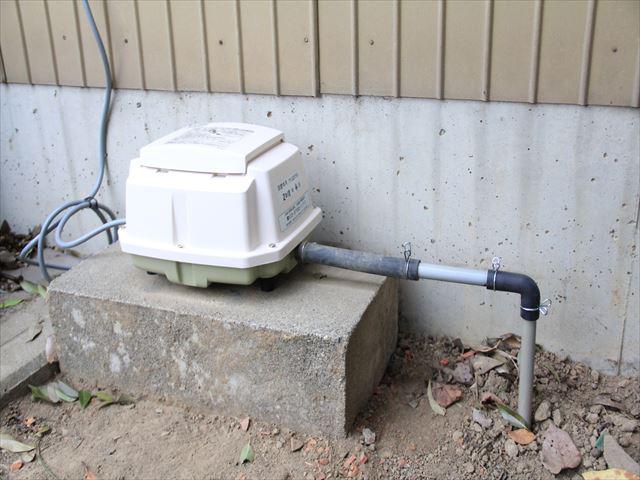浄化槽ポンプ取り付けました