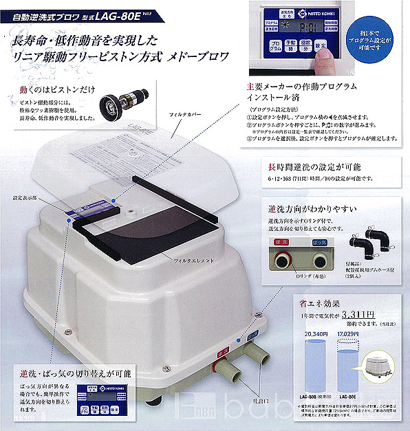 ブロアー 日東工器(クボタ)LAG-80E(右)