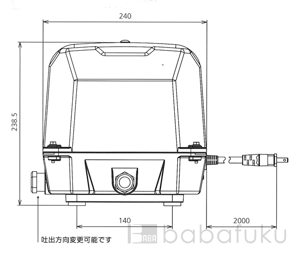 ブロアー セコー(世晃)/大晃TKO-250 詳細図 ブロアー セコー(世晃)/大晃TKO-250 詳細図